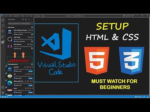 HTML Tutorial | Visual Studio Code 2022 Install | Web Development Setup | Live Server + Extension