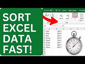 How to Quickly Sort Data in Excel | Excel Tips for Beginners