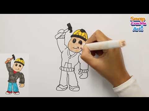 How To Draw Builderman Roblox Step By Step