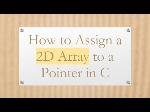 How to Assign a 2D Array to a Pointer in C