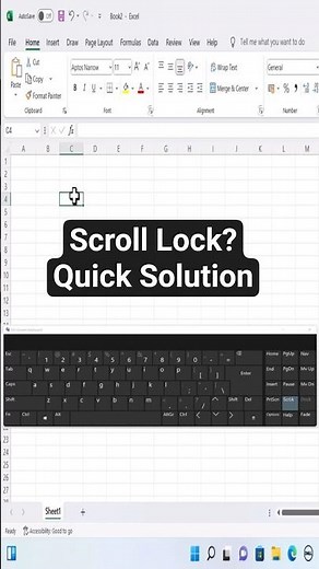 How to Fix Arrow Keys not Working in Excel - Quick Solution | Scroll Lock #excel #windows #microsoft