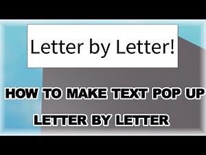 Roblox How to make text pop up letter by letter