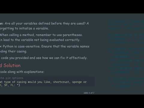 Solving the Undefined Variable Error in Python