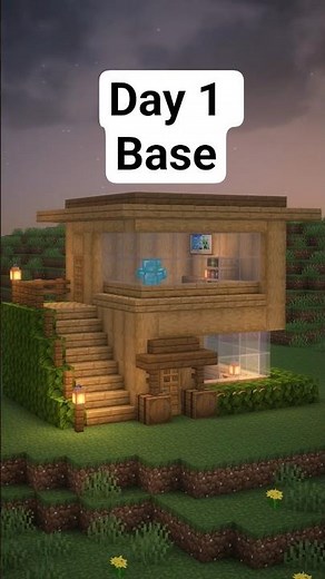 Minecraft Starter House Build Tutorial 🏠| Easy Survival Base Idea | #Minecraft