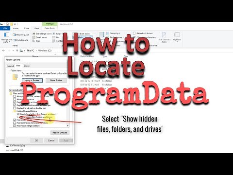 Locating ProgramData folder in C-Drive [Windows 10]