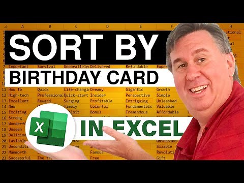 Excel - How To Sort Birthdays By Day In Excel - Episode 1901