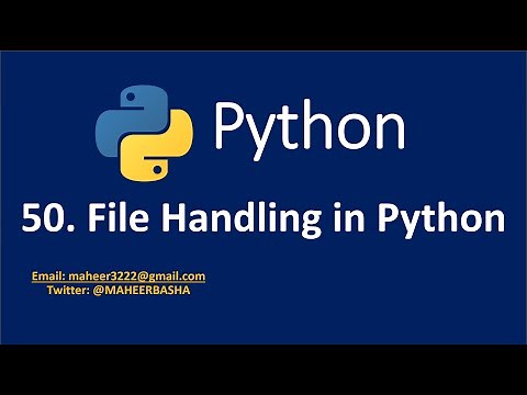 50. File Handling in Python | open() function in Python