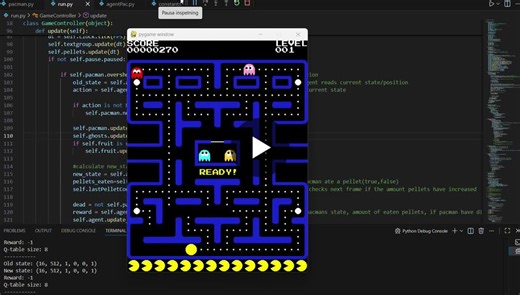#robotics #python #pacman #qlearning #mdu #programming | Antonio Vaca Landeta