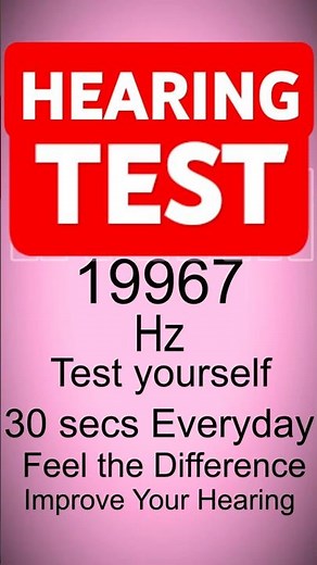 1 hz to 22000 hz Hearing Test 33 Secs #hearingtest #30secondschallenge