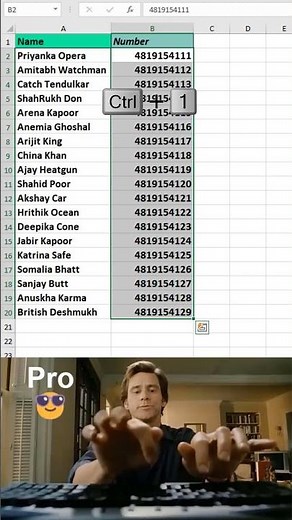 How to put hyphen between numbers in excel 😱 #excel #office #spreadsheet
