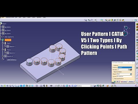 User Pattern I CATIA I Path Pattern in CATIA V5 Explained