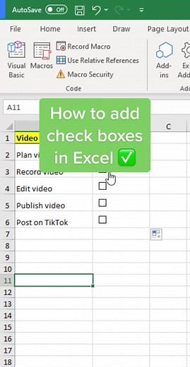 How to Add Checkboxes in Excel Easy Tutorial