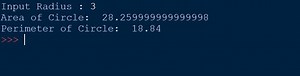 Python Program to Calculate Area and Perimeter of Circle - Programming Code Examples