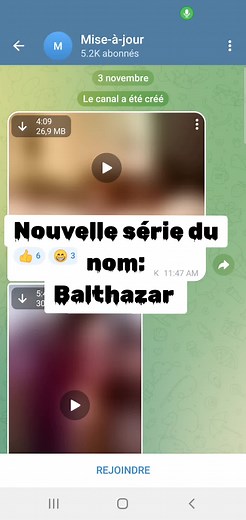 Les vidéos originales de Balthazar disponibles sur Telegram