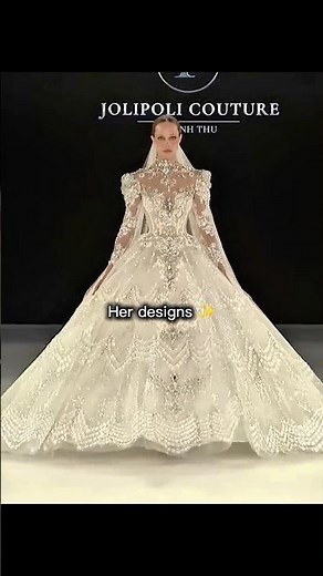 The Designer vs her Designs ✨😮 #jolipoli #weddingdress #hautecouture #dress #beautiful #fashion