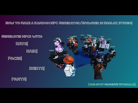 How to Make a Random NPC Generator/Spawner in Roblox STUDIO!