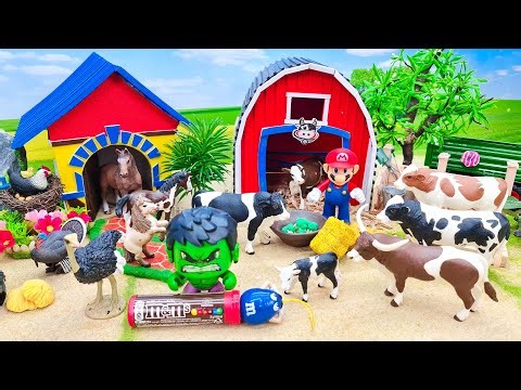 The Most Funny Story Farm - DIY Barnyard Horse, Cow Farm Playset Toys - Cattle Farm Diorama