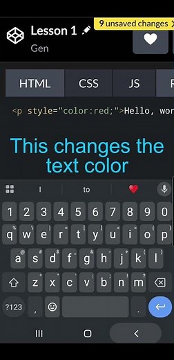 How to Color Text in HTML | So Easy! 🎨 #html #learncode #shorts