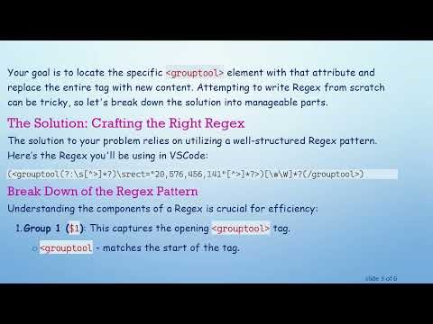 Efficiently Use Regex for XML Editing in Visual Studio Code