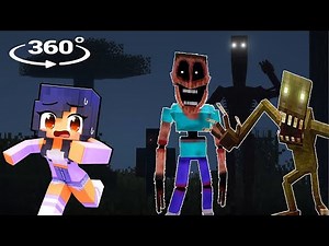 Aphmau Surviving HORROR MODS in Minecraft - Gameplay 360°