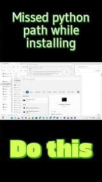 How To Add Python to PATH in Windows #windows #python