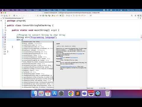 Convert String to Char Array | Java