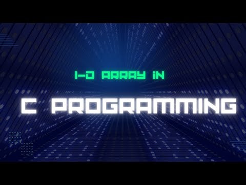 1D Arrays in C | C Programming Tutorial for Beginners