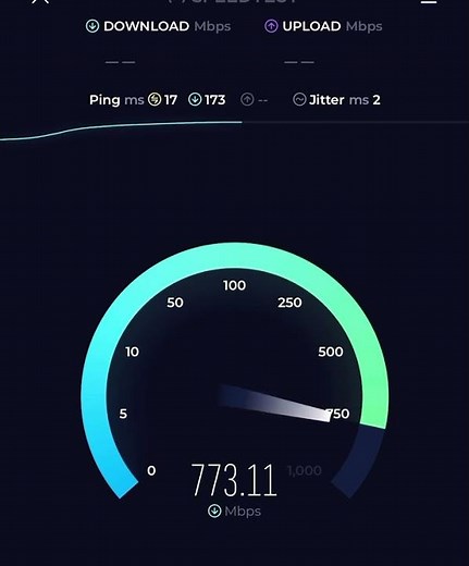 SHAW 1GB Internet Speed test