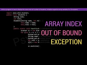 Java Program to display name and roll no of 10 students using array | ArrayIndexOutOfBoundsException