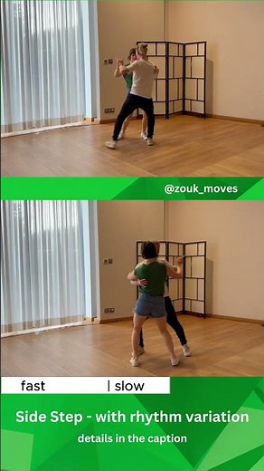 Side Step with rhythm variation (@zouk_moves - Brazilian Zouk Moves Glossary, Tutorials)