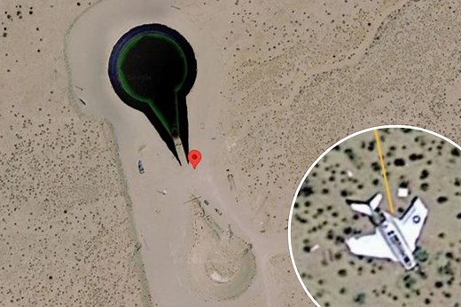 'Giant UFO surrounded by tanks and crashed plane' spotted on Google Earth
