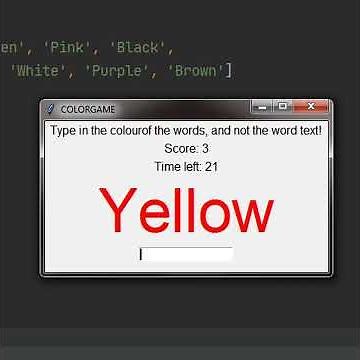Color game using Tkinter in Python #python #coding