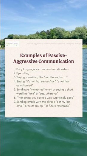 Examples of Passive-Aggressive Communication