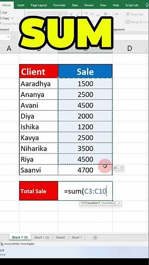 How to Calculate Total Sales in Excel