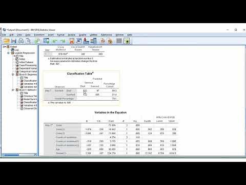 Performing Logistic Regression in SPSS