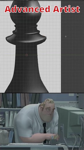 Blender Noob vs Pro: Creating a Chess Bishop #blender #blendertutorial #blendercommunity #blender3d