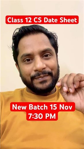 Class 12 CS Boards 2025-26 | New Batch Starts 15 Nov 7:30PM