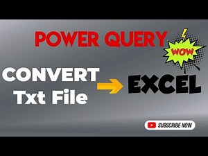 Convert TXT File to Excel Using Power Query