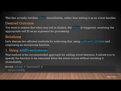 How to Send a Table Cell's ID to an Onclick Function in JavaScript