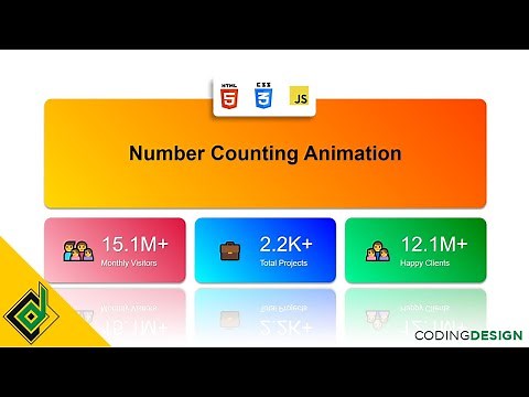 Number Counting Animation | Counter Up Animation | HTML CSS & JavaScript