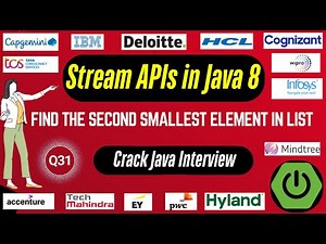 Java 8 Stream API Interview Questions: Find the Second smallest element in a list using Stream API