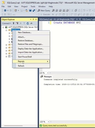 Create Database in SQL 2025 | Easiest Method Explained! #sqltutorial #coding #shorts