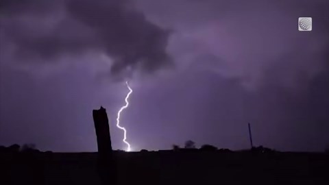 Explosive Lightning Strike on Texas Transformer