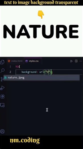 Text to image background transparent | Html Css | #coding #design #programming #html #css #htmlcss