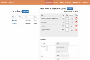 Café Ordering Management System Using PHP/MySQLi with Full Source Code