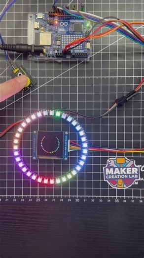 Cyclone LED Game on Arduino UNO with OLED - #arduino #arduinouno #neopixel