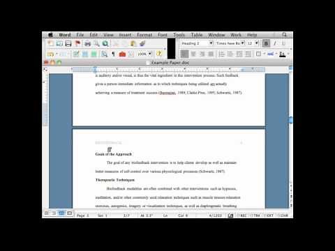 APA style Sixth Edition Tutorial. Using multiple level headings.