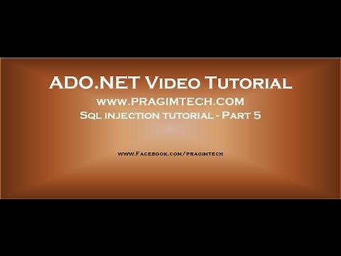 Sql injection tutorial - Part 5