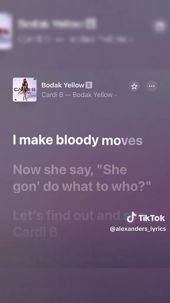 Bodak Yellow #bodakyellow #cardib #applemusic #Lyrics #music