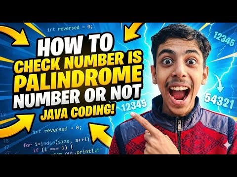 Palindrome number Progarm in Java